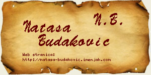 Nataša Budaković vizit kartica